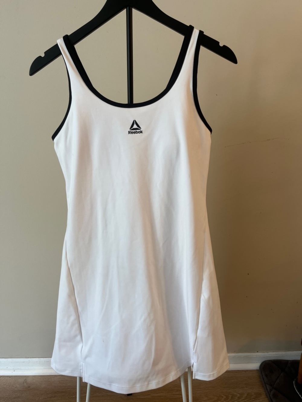 Reebok White Tank snort dress with built in bra